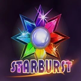 Official Slots logo: Starburst by NetEnt at Cocoa Casino